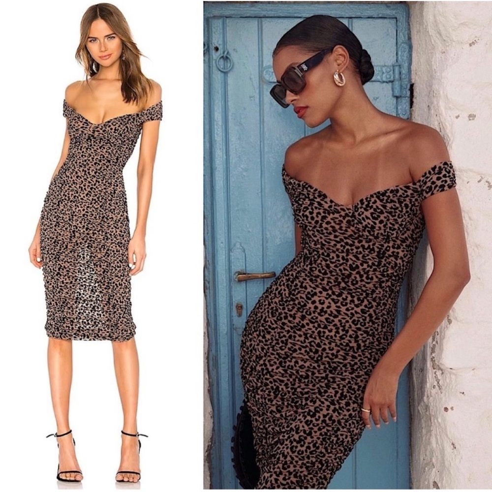 MAJORELLE Leopard Print Midi Dress - Picture 5 of 11